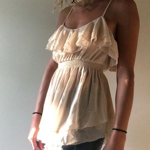 Flouncy chiffon tank